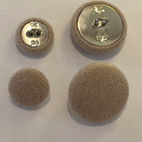 Light Brown / Wool Covered Buttons / 2 Sizes