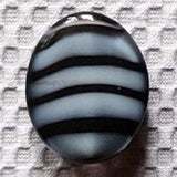 Button Black (Grey) / Oval / Shiny