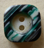 Green (white)  / Stippled / Rounded Square / Matte Button