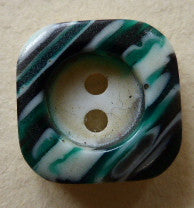 Green (white)  / Stippled / Rounded Square / Matte Button