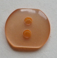 Button Orange (Peach) / Semi Circle / Shiny