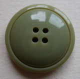 Button Sage Green / Domed /  Shiny
