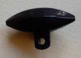 Black Horn Button / Toggle shape / Matte