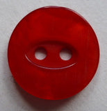 Red / Oval Shape Inset / Matte Button