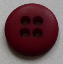 Button Dark Red / Domed / Matte