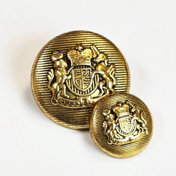 Blazer with Shield Crown Animal / Dome / Antique Gold /  Shank