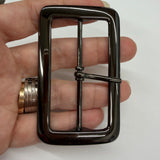 Rectangle Metal Buckle / Gunmetal coloured / 60mm