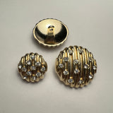 Bling and Metal Button / Lines / Shank