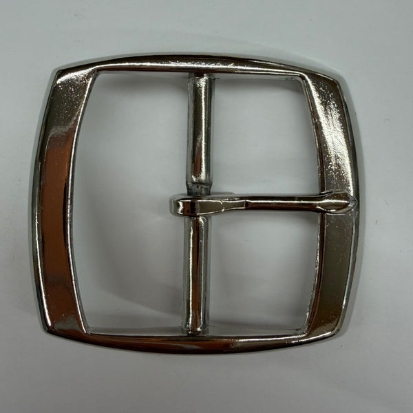 Rectangle Metal Buckle / Silver coloured / 40mm