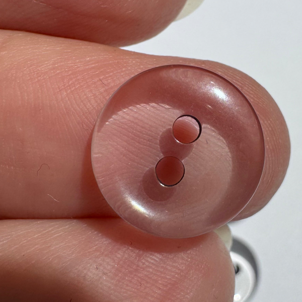 Clear with Black inside holes / 2 Hole / Polyester