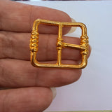 Rectangle Metal Buckle / Gold coloured / 18mm
