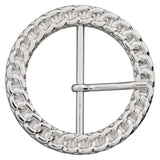 Decorative Round Silver Buckle / Metal