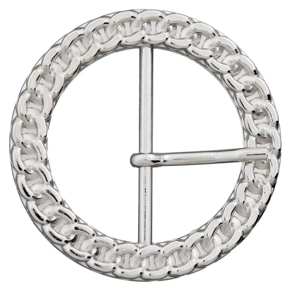 Decorative Round Silver Buckle / Metal