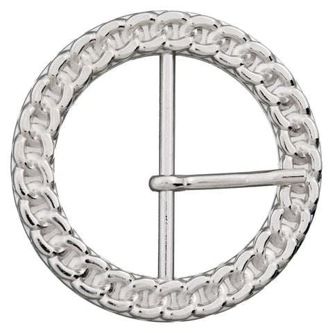 Decorative Round Silver Buckle / Metal