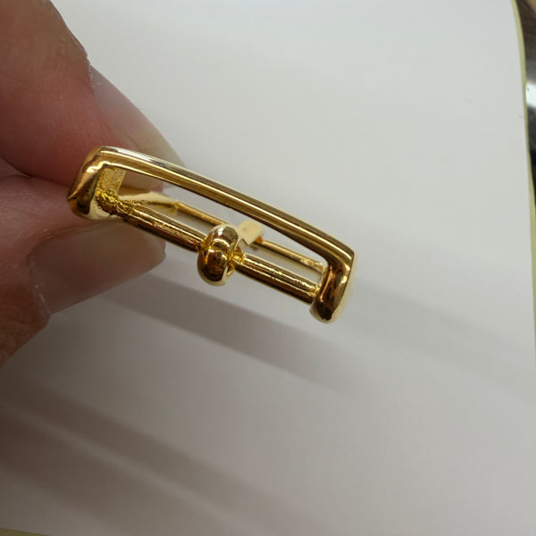 Rectangle Metal Buckle / Gold coloured / 18mm