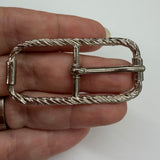 Rectangle Metal Buckle / Silver coloured / 13mm