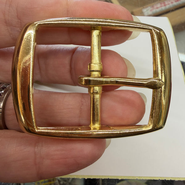 Rectangle Metal Buckle / Gold coloured / 30mm