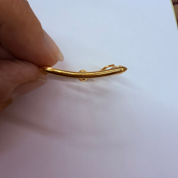 Rectangle Metal Buckle / Gold coloured / 18mm