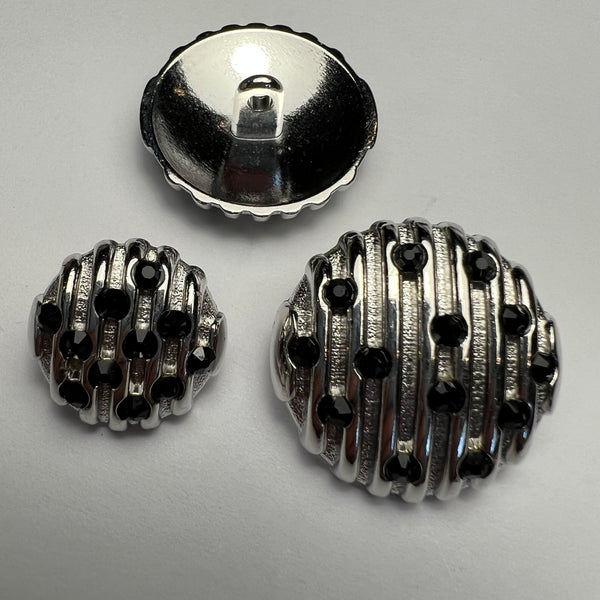 Bling and Metal Button / Lines / Shank