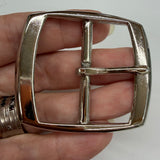 Rectangle Metal Buckle / Silver coloured / 40mm