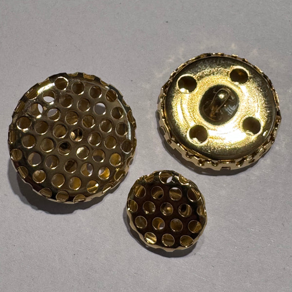 Gold / Dots pushed in / Pressed and hollow Metal / Shank