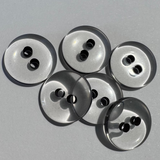 Clear with Black inside holes / 2 Hole / Polyester