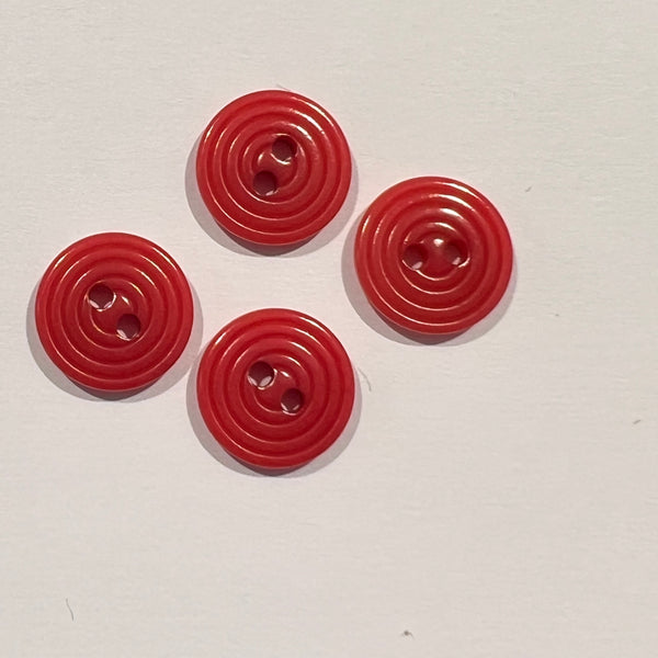 Coloured vegetable ivory / concentric circles / 2 hole