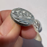 Silver Flower / Shank / Plastic