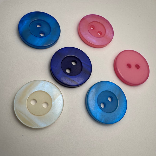 Wide edge / 2 Hole / Opal edge and matte centre