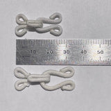 White (cream) / Hook and Eye / Fabric