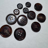 Brown Horn / Suit Buttons / 4 Hole