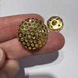 Gold / Dots pushed in / Pressed and hollow Metal / Shank