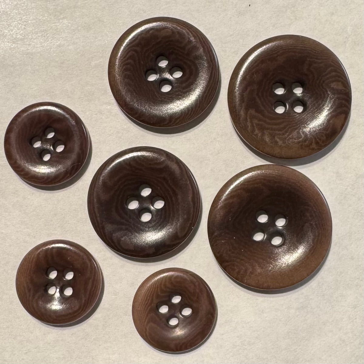 Brown Suit Button / Vegetable Ivory / Dish / 4 Hole – Buttonmania
