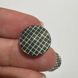 Chequered Black and gold / Plastic / Shank