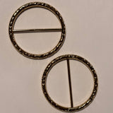 Round Textured Gold Buckle / Metal