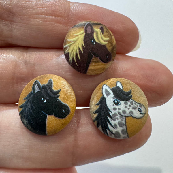 Horse Heads - 3 versions / Shank / Wood