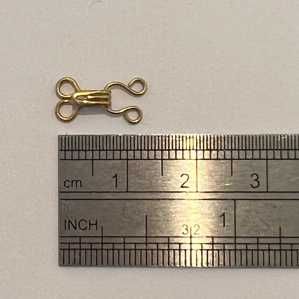 Hook & Eye / Size 1 / Gold / pack of 10