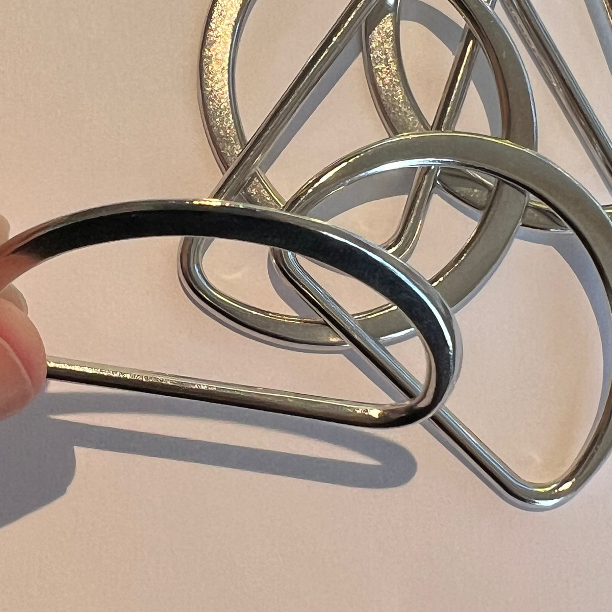 Nickel D Ring / 38mm / Flat edge – Buttonmania