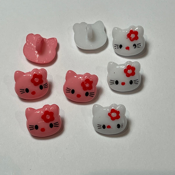 Cat Face Shank Plastic Buttonmania