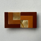 Plastic buckle / vintage / interlocking clasp
