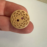 Wooden Button / Etched Edge / 2 Hole