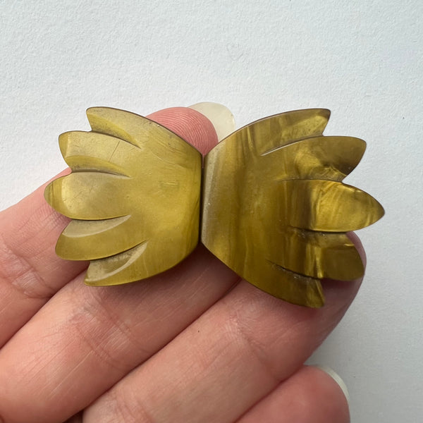 Plastic buckle / vintage / interlocking clasp