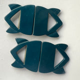 Plastic buckle / vintage / interlocking clasp