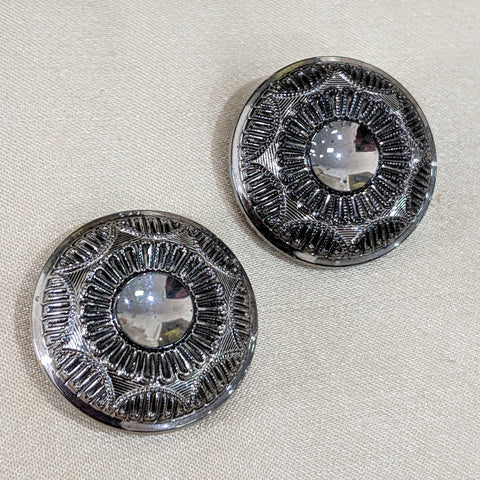 Black with Silver Lustre / Glass