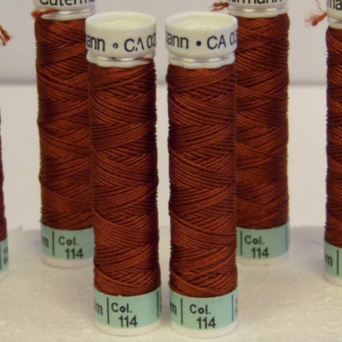 Autumn Rust #114 - Gutermann Buttonhole Silk Twist / 10m spool