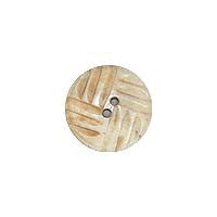 Round / Patterned - Log Cabin Design  / Matte Button