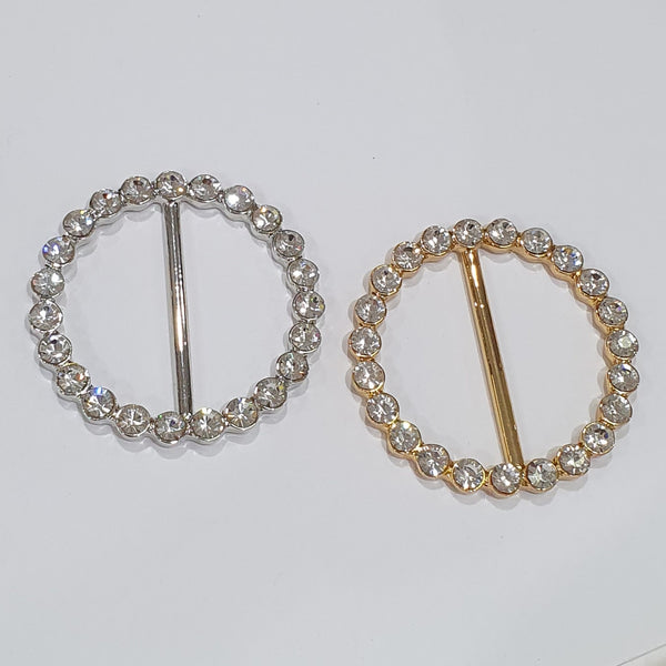 Gold or Silver and Diamante Buckle