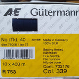 Gutermann 100% SILK Sewing Thread - 400m