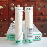 Ivory #802 -  Gutermann Buttonhole Silk Twist / 10m spool