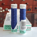 Royal Blue #232 - Gutermann Buttonhole Silk Twist / 10m spool